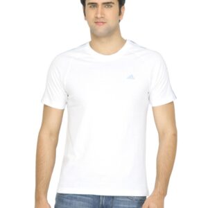 ADIDAS Men Solid White Tshirt
