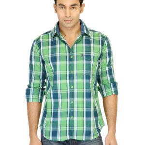 Highlander Men Check Green Shirt