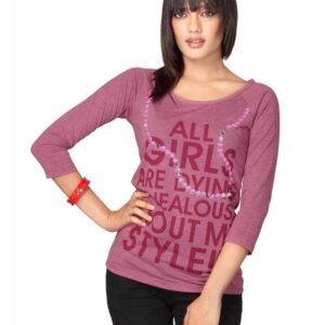 Jealous 21 Women's All Girls Dying Jealousy Pink Top