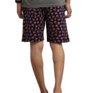 Superman Men Navy Blue Printed Shorts