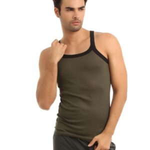 Hanes Men Olive Innerwear Vest