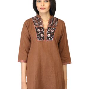 Aneri Women Jazz Brown Kurta