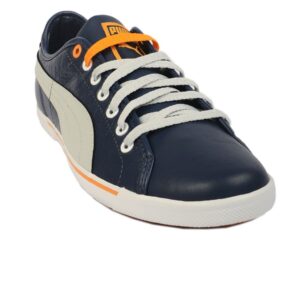 Puma Men's Bencio Leather White & Blue Shoe