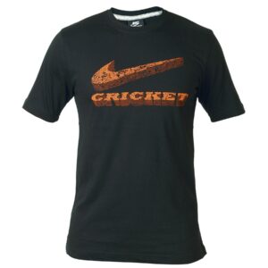 Nike Men Asem Cricket Swoosh Black T-Shirts