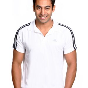 ADIDAS Men Sunset White Polo T-shirt