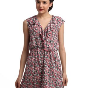 Remanika Women Printed Pink Dress