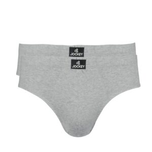Jockey ELANCE Mens Grey melange Pack of two Briefs 1004