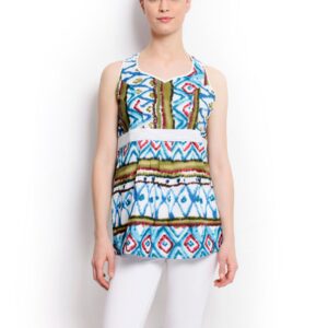 Global Desi Women Printed White Top