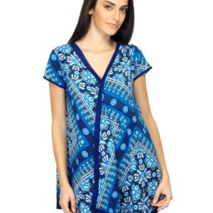 Scullers For Her Printed Blue Tops