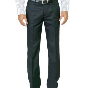 Genesis Men Solid Navy Blue Trousers