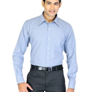 Genesis Men Stripes Blue Shirts
