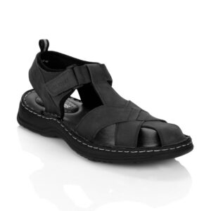 Gliders Men Black Sandals