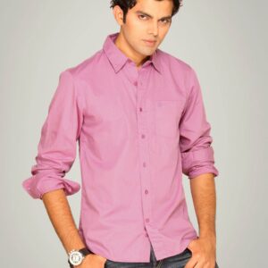 UCB Men Basic Logo Pink Shirt