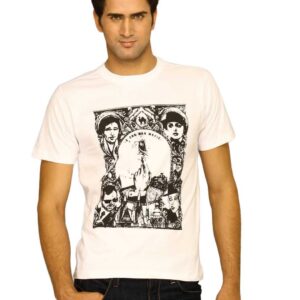 Myntra Men's Poster White T-shirt