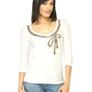 Arrow Woman Bow Off White Top