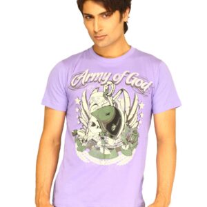 Guerrilla Men's Army Of God Purple T-shirt
