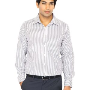 Indigo Nation Men Stripes Black Shirts