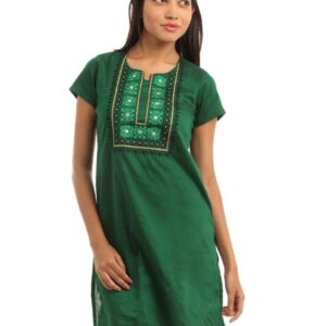 Folklore Women Green Kurta