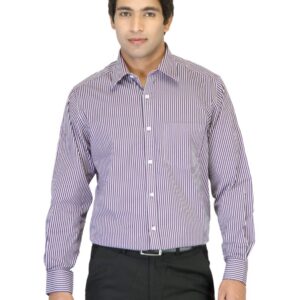 Indigo Nation Men Striped Purple Shirt