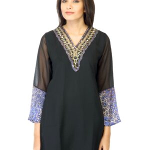 Aneri Women Aaliya Black Kurta