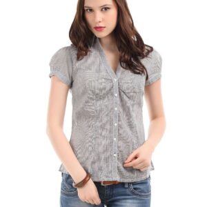 s.Oliver Women White Striped Shirt